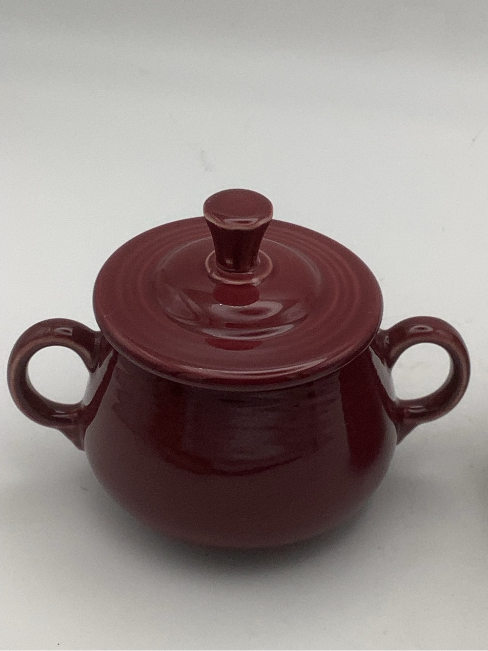 Fiestaware Cinnabar Creamer and Covered Sugar Set with Tray - Picture 8 of 12